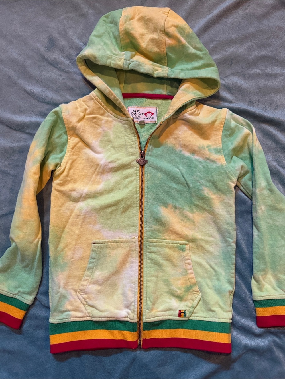 Limited edition Ziggy Marley X Appaman zip tie dye Reggae stripe hoodie